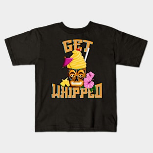 Get Whipped Tropical Tiki Mug with Pineapple Dessert Dark Version Kids T-Shirt